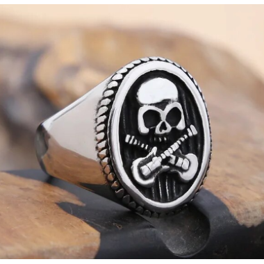 skull guitar ring